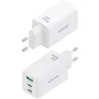 Aisens Cargador GaN 65W con 2xUSB-C y 1xUSB-A Blanco